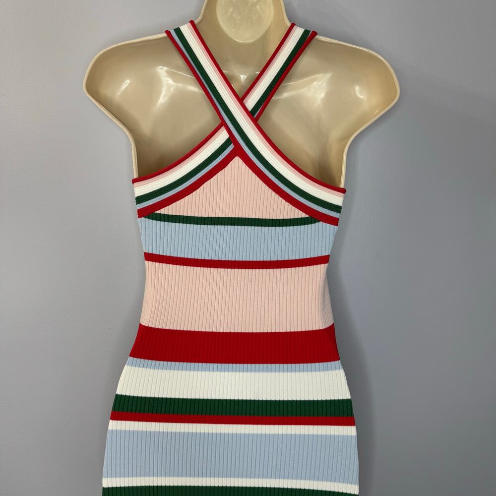 Ted Baker Lyndiaa Striped Bodycon Midi Dress Stretch Vacation Beach Women's 4 - Picture 4 of 12